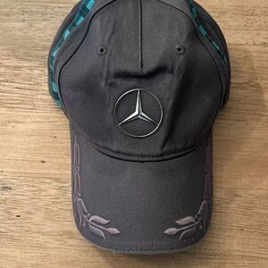 Mercedes gray embroidered detail heritage  baseball cap